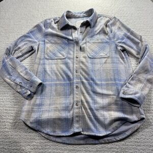 Casa Cabana Women's Light Blue & Beige Flannel Size‎ Medium